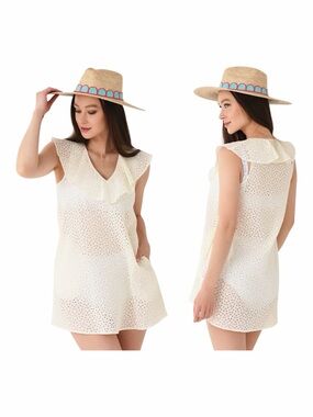 NWOT! MARYSIA RESORT 100% Cotton Piana Cover-Up Dress. Size Large.